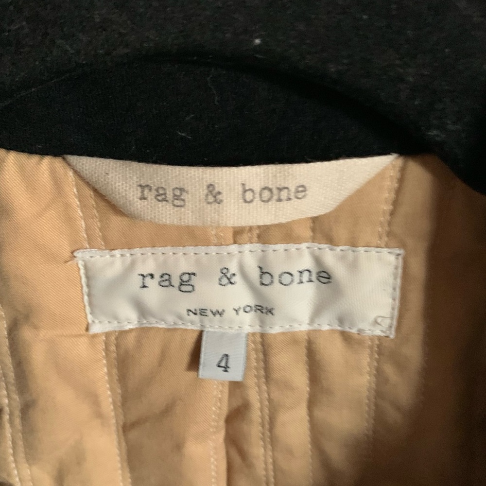 Rag & Bone Black crop Blazer with Gold Buttons - Picture 2 of 5